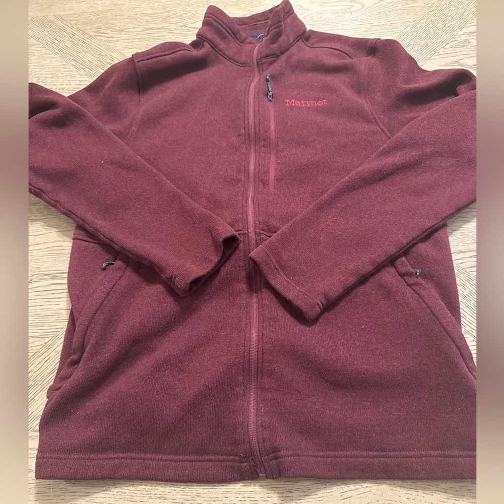 Marmot Women's Royal Blue 1/4 Zip Fleece Pullover Jacket Size XL Broken Zipper